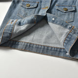 Children Jean Jackets Casual Boys' Denim Jacket Spring and Autumn Long Sleeve Neutral