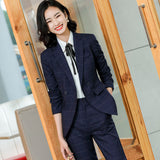 Interview Suit Women Plaid Suit Work Clothes