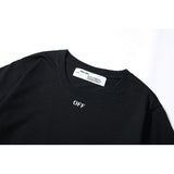 Off White T Shirt Reflective Stripe Round Neck Arrow Tshirt Short Sleeve Casual Men'S Clothing Owt