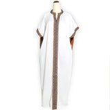 Woven Color Strip Straight Skirt Loose Dress African Dashiki Ankara Styles Dress