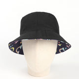 Bucket Hat Fishing Cap Cotton Print Fisherman Hat Men and Women Sky Color Sun-Proof Basin Hat