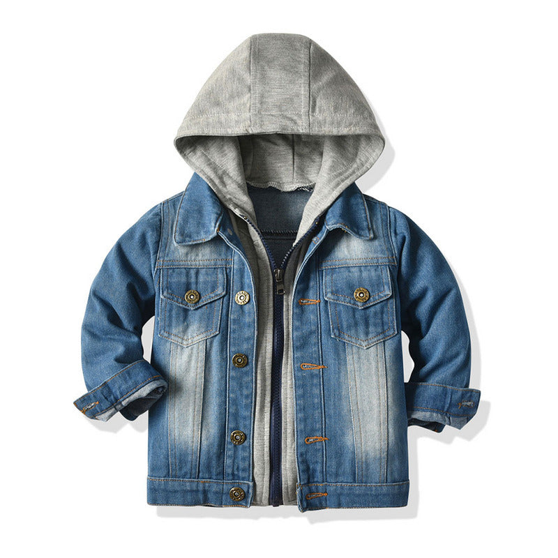 Children Jean Jackets Denim Jacket Spring and Autumn Zip-up Shirt Fashion Casual