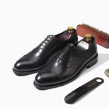 Men's Dress Shoes Classic Leather Oxfords Casual Cushioned Loafer Men's Leather Shoes Retro Casual Shoes