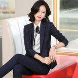 Interview Suit Women Plaid Suit Work Clothes