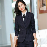 Interview Suit Women Plaid Suit Work Clothes