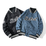 Varsity Jacket Baseball Uniform Men Spring, Autumn And Winter Loose Embroidery Cotton-Padded Coat