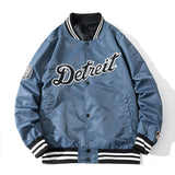 Varsity Jacket Baseball Uniform Men Spring, Autumn And Winter Loose Embroidery Cotton-Padded Coat