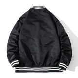 Varsity Jacket Baseball Uniform Men Spring, Autumn And Winter Loose Embroidery Cotton-Padded Coat