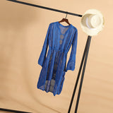 Coachella Music Festival Outfits Hollow out Knitted Dress Flare Sleeve Beach Jacket Sexy
