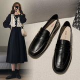 Women Black Dress Shoes Leather Shoes
