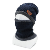 Winter Hats Knitted Wool Sleeve Cap Men's Winter Thickened Cotton Hat