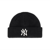 Yankee and Dogers Winter Hat Woolen Cap Women's Autumn and Winter Warm Hat Yellow Knitted Hat