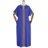 Woven Color Strip Straight Skirt Loose Dress African Dashiki Ankara Styles Dress