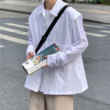 Men Shirts Short Sleeve Overalls Sleeveless Shirt