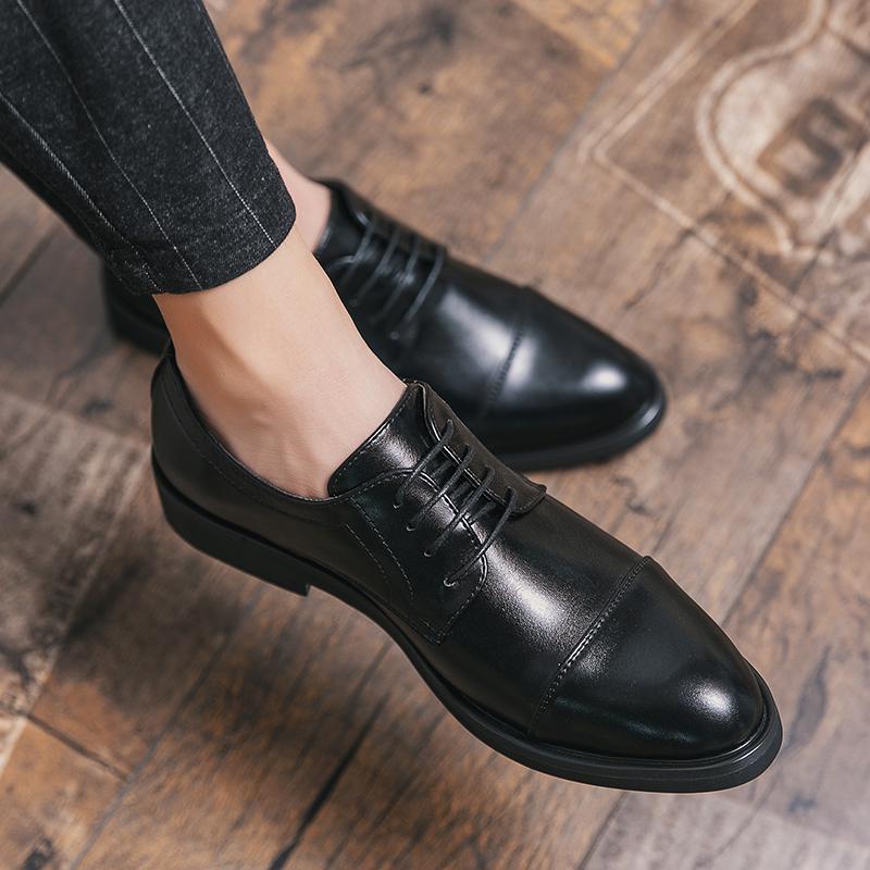 Men's Dress Shoes Classic Leather Oxfords Casual Cused Loafer Men's Formal Office Shoes