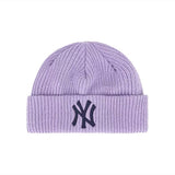 Yankee and Dogers Winter Hat Woolen Cap Women's Autumn and Winter Warm Hat Yellow Knitted Hat