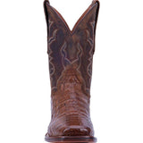 Western Shoes Vintage Square Toe Embroidered Mid-Calf Split Casual Men's Boots