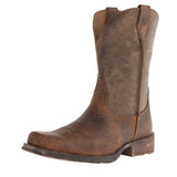 Western Shoes Mid-Calf Low Heel Vintage Brown Men's Casual Men's Boots