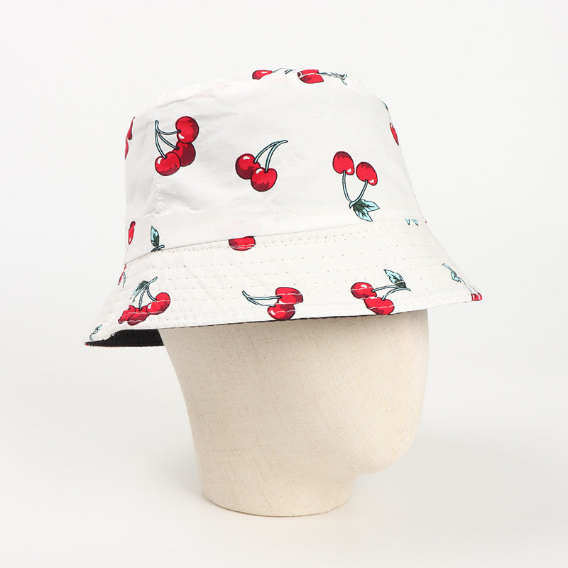 Bucket Hat Fishing Cap Cotton Print Fisherman Hat Spring and Summer Men's Printing Double-Sided Wear Sun-Proof Basin Hat