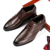 Men's Dress Shoes Classic Leather Oxfords Casual Cushioned Loafer Business Casual Leather Shoes Men's Formal Wear