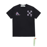 Off White T Shirt Summer Ow Running Mickey Loose Large Size Owt
