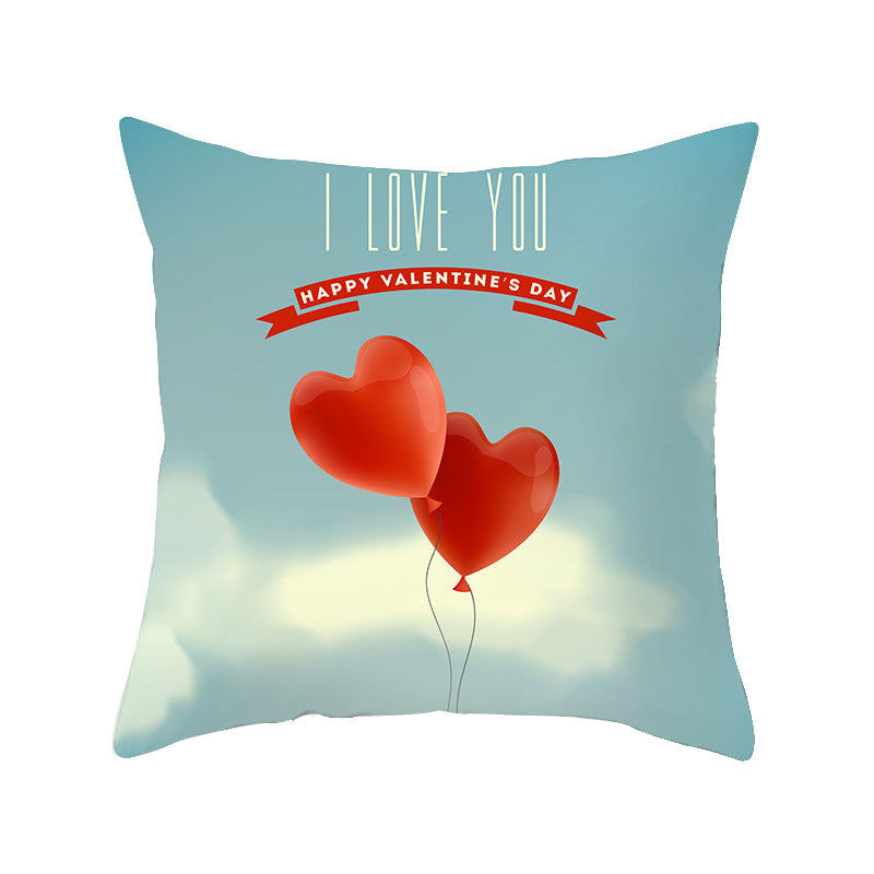 Valentine's Day Pillow Covers 4 Piece Random Styles Together Holiday Gift Home Ornament Pillow Cushion Cover Love Pillow