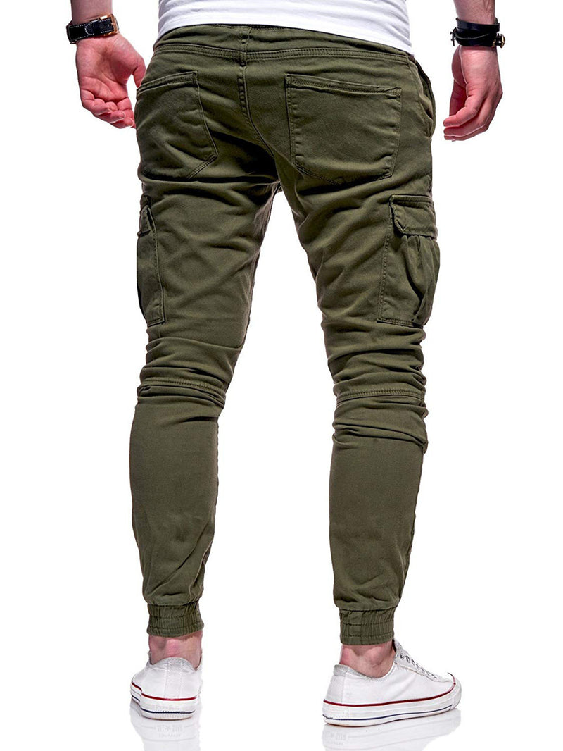 Cuffed Cargo Pants Men's Casual Pants Fashion plus Size