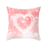 Valentine's Day Pillow Covers 4 Piece Random Styles Together, Peach Skin Fabric Sofa Cushion Cover Love Cushion