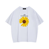 Men T-Shirts Harajuku Style Loose Half Sleeve Little Daisy
