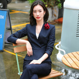 Interview Suit Women Business Wear Overalls Spring and Autumn Suit Suit Skirt