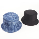 Bucket Hat Fishing Cap Cotton Print Fisherman Hat Hat Female Print