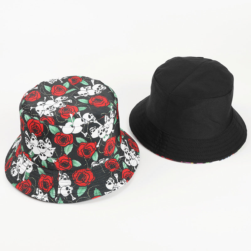 Bucket Hat Fishing Cap Cotton Print Fisherman Hat Women's Fashion Casual Sun Hat