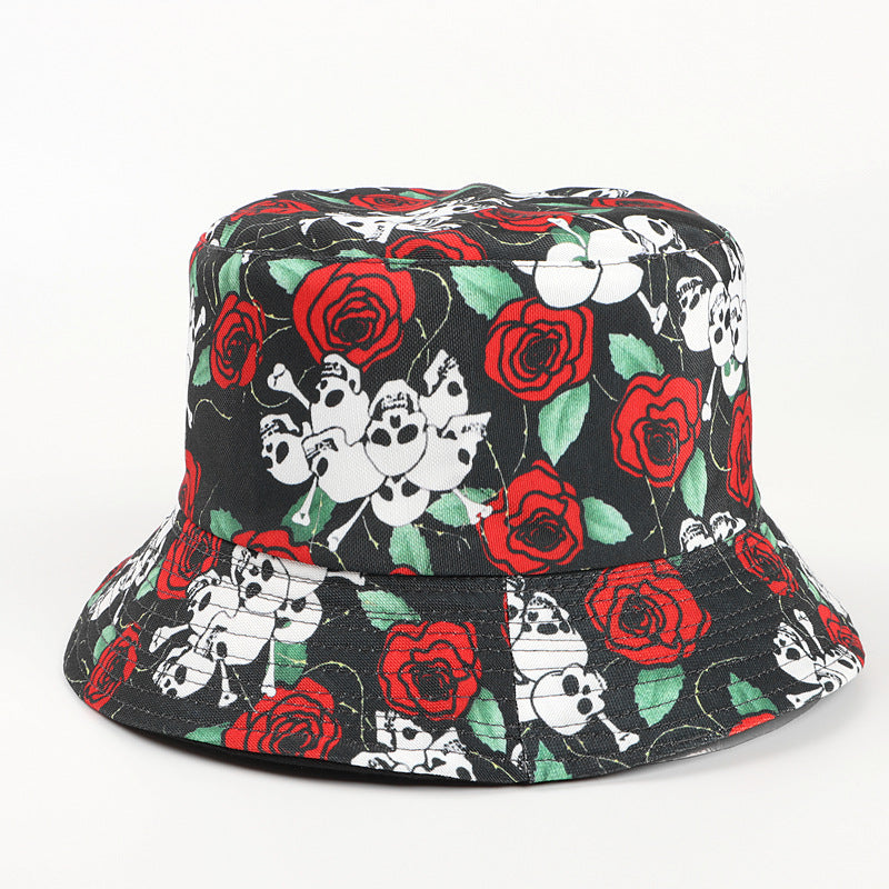 Bucket Hat Fishing Cap Cotton Print Fisherman Hat Women's Fashion Casual Sun Hat