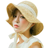 Summer Hats Handmade Straw Hat Female Summer Sexy Lace Lace-up Beach Hat