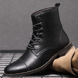 Men's Boots Work Boot Men Casual Hiking Boots Men's High-Top Retro