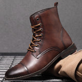 Men's Boots Work Boot Men Casual Hiking Boots Men's High-Top Retro