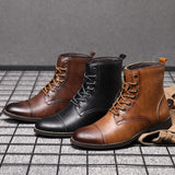 Men's Boots Work Boot Men Casual Hiking Boots Men's High-Top Retro