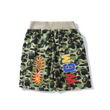 Bathing Ape Shorts Shark Head Camouflage Bottom Pattern Casual Shorts Men and Women Fashion Tether Shorts