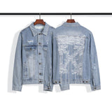 Off White Arrow Denim Jacket Jean Coat Off Embroidery Letter Arrow Washed Men And Women Couple Denim Jacket Coat Owt