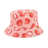 Bucket Hat Fishing Cap Cotton Print Fisherman Hat Female Outdoor Casual Printed Fruit Pattern