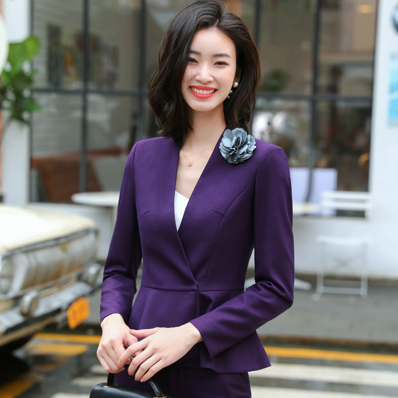 Interview Suit Women Business Wear Overalls Spring and Autumn Suit Suit Skirt