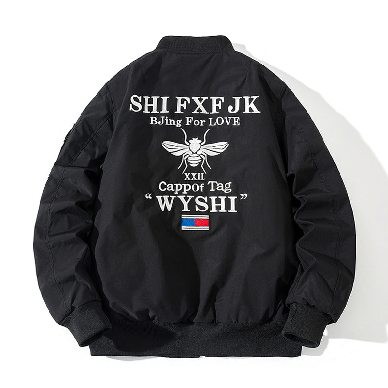 Varsity Jacket Men'S Embroidered Jacket Autumn Winter Coat