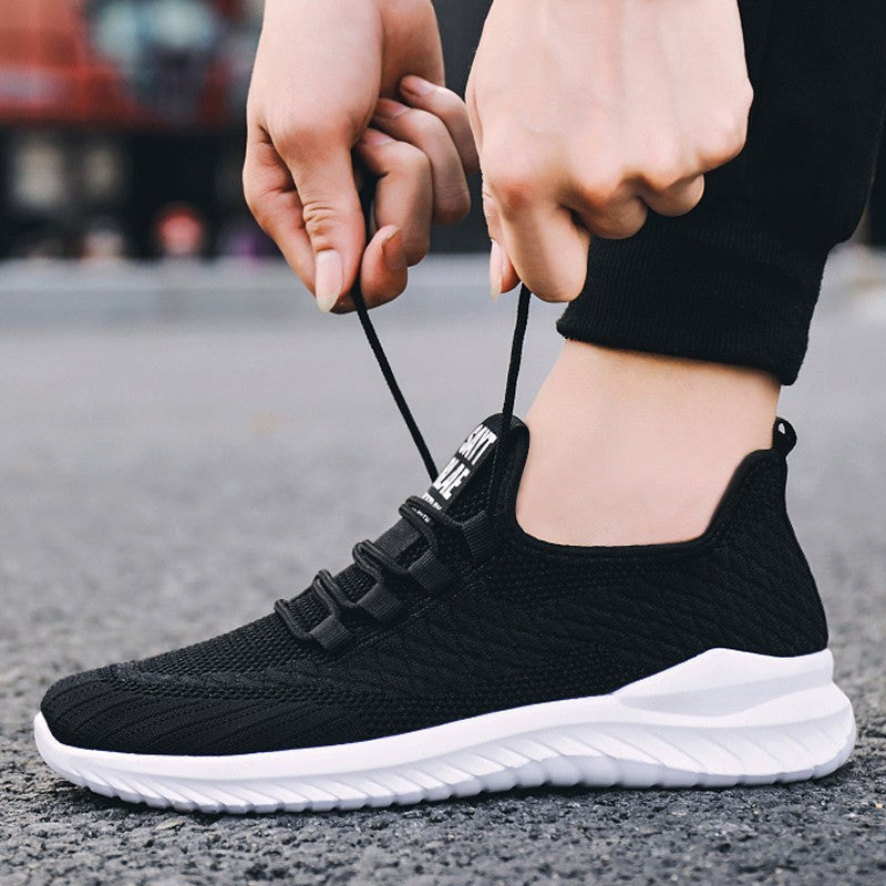 Men Sneakers Men Walking Shoes for Jogging Breathable Lightweight Shoes Autumn Men's Shoes Fashion Flyknit Running Shoes Breathable Mesh Casual Shoes