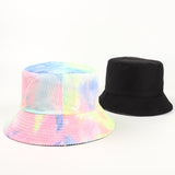 Bucket Hat Fishing Cap Cotton Print Fisherman Hat Female Autumn and Winter Wild Colorful Flowers