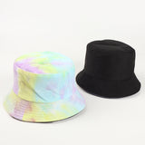 Bucket Hat Fishing Cap Cotton Print Fisherman Hat Female Autumn and Winter Wild Colorful Flowers