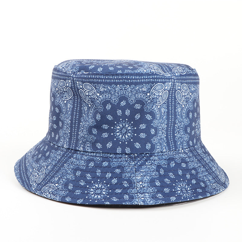 Bucket Hat Fishing Cap Cotton Print Fisherman Hat Hat Female Print