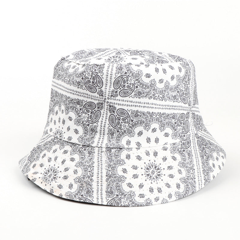Bucket Hat Fishing Cap Cotton Print Fisherman Hat Hat Female Print