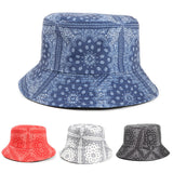 Bucket Hat Fishing Cap Cotton Print Fisherman Hat Hat Female Print