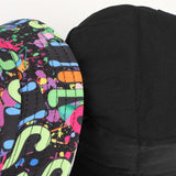 Bucket Hat Fishing Cap Cotton Print Fisherman Hat Smile Colorful Graffiti Hip Hop Duplex Printing Sun Hat