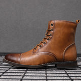 Men's Boots Work Boot Men Casual Hiking Boots Men's High-Top Retro